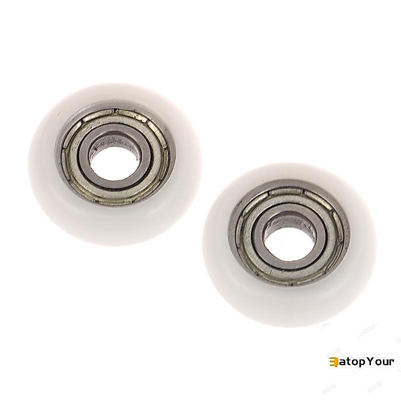 EatopYour 2 Chiếc 695ZZ 5x18x6mm POM Nylon Vòng Loại Con Lăn Bánh Xe POM Bọc 695ZZ Mang Ròng Rọc Bán