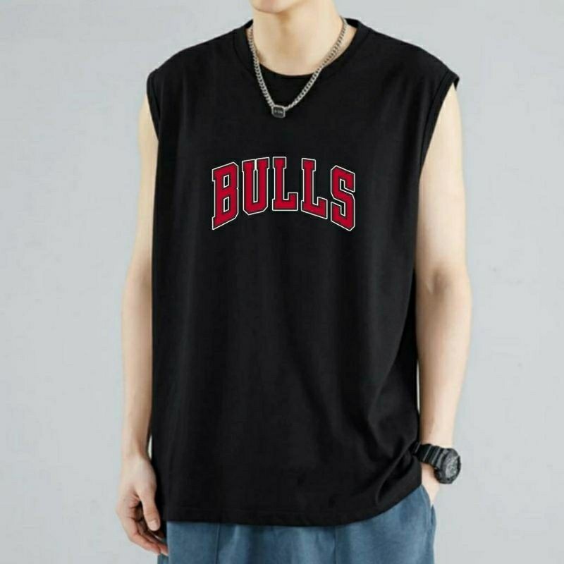 Baju Singlet Pria Basket Bulls Singlet Pria Nba Cotton Áo Tank Top