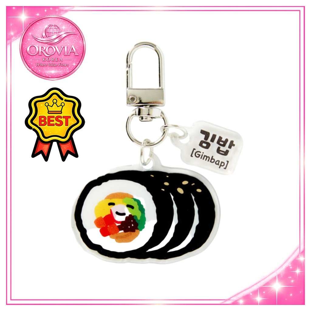 [artbox] Móc khóa K-Food, Gimbap, 1 cái/ Móc khóa Hàn Quốc/ Thiết kế Gimbap/ Xác thực của OROVIA HÀN