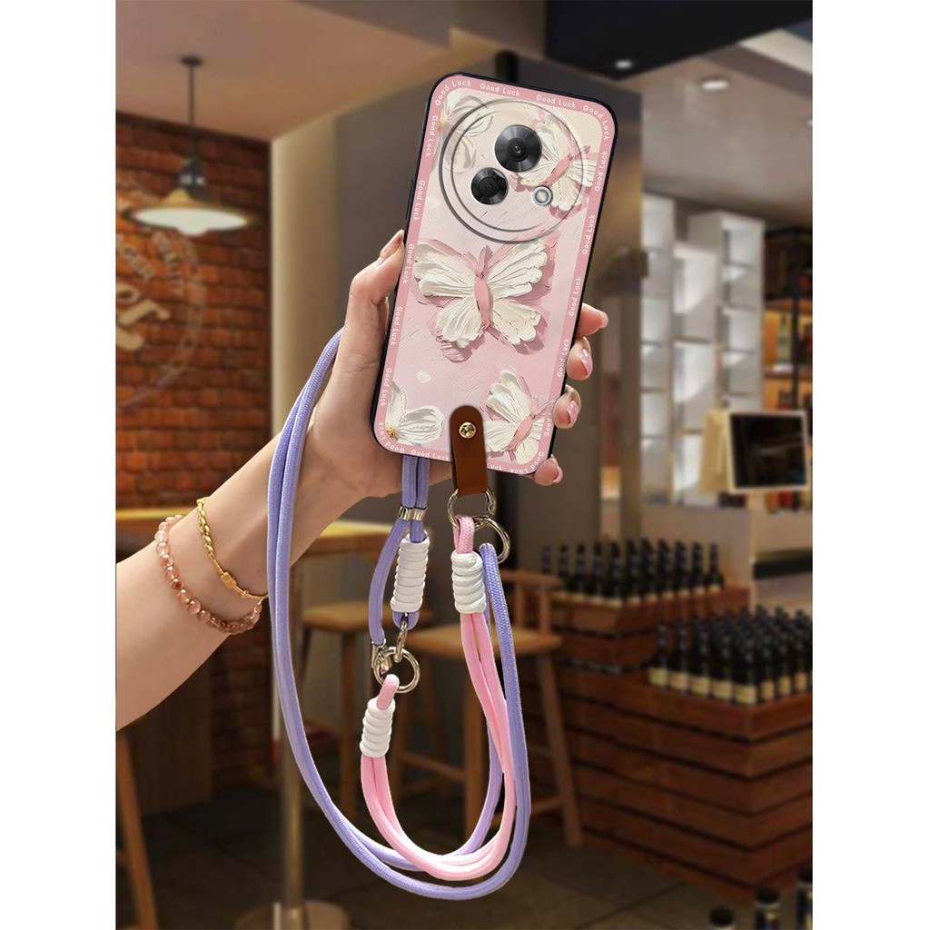 Ốp lưng Dễ Thương Cho Meizu Lucky08 Hoạt Hình Vòng Cổ Dây Buộc Silicon Chống Thấm Nước Thiết Kế Thời