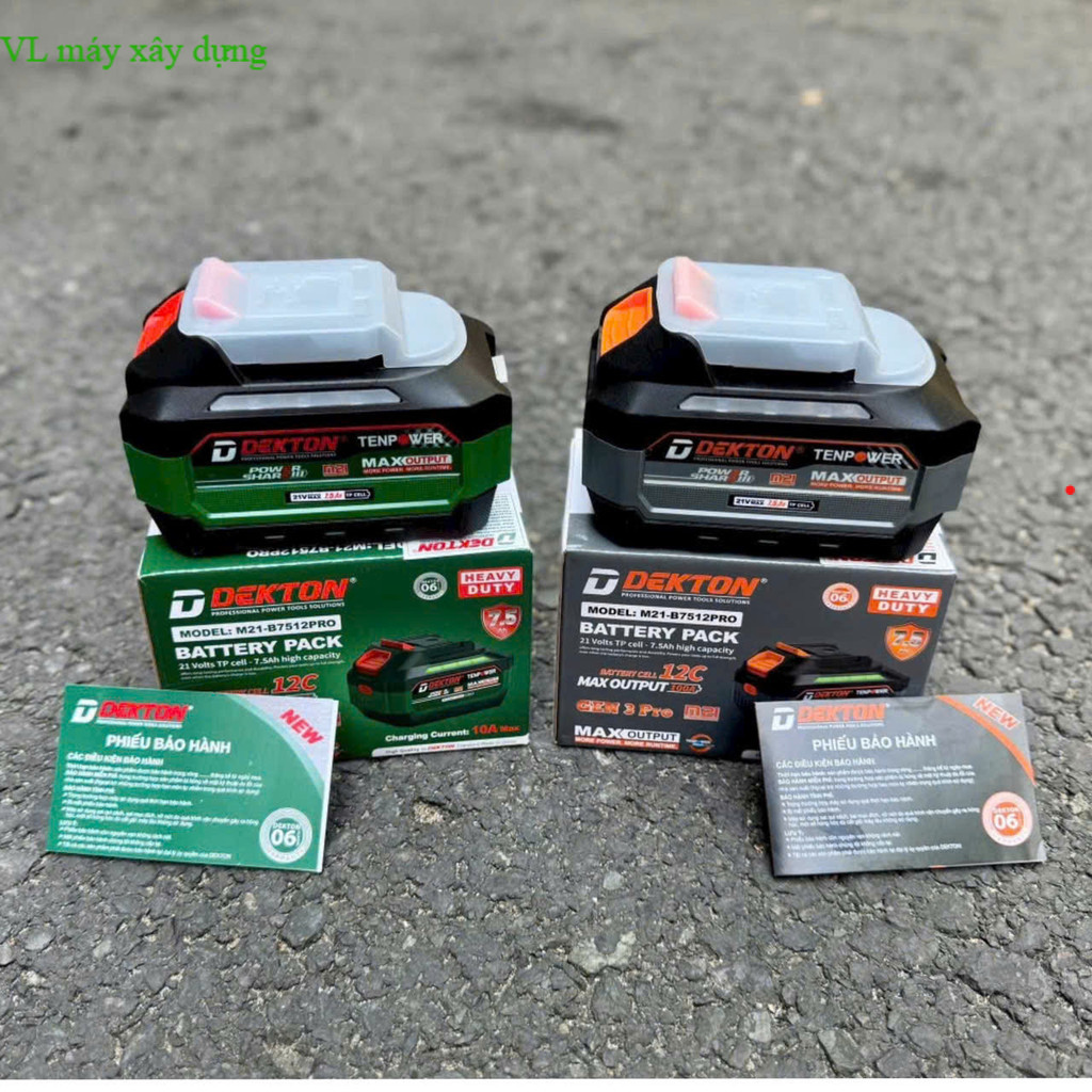{HOẢ TỐC} PIN DEKTON THẾ HỆ THỨ 3 M21GEN 3 PRO- PIN 7.5A EVE- M21-B7512PRO XẢ TỐI ĐA 100A VL máy móc
