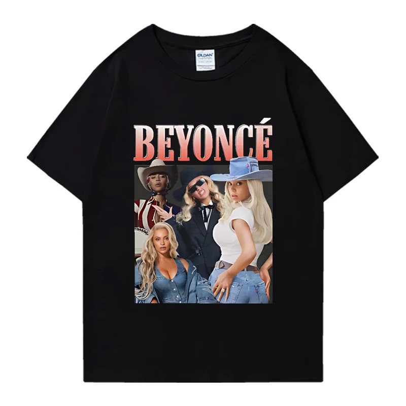 Beyonce Jeans Carter Carter Phụ Kiện Nam Nữ Thời Trang Đồ Họa Áo Thun Tay Ngắn Hip-Hop Thường Ngày D