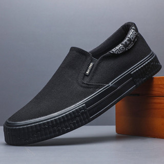  Giày Lười Nam Shanbu Mẫu Mới Xuân Thu 2025 Chất Liệu Vải Bố Thoáng Khí Đế Cao Su Lưu Hóa Mềm Chống Trơn Mã 25812 