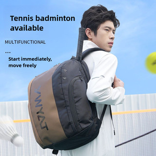 Ba lô Tennis cầu lông chống nước YWYAT có ngăn giày riêng biệt, Túi thể thao Unisex cho các hoạt động ngoài trời, chống trầy xước bền bỉ