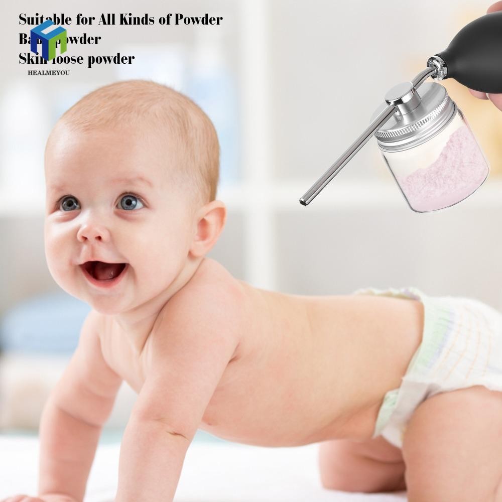 HEALMEYOU Hair Salon Powder Spray Chai, Máy thổi bột xây dựng tóc có thể đổ lại, Xịt thủy tinh Rụng tóc Sợi Talcum Spray Applicator Barber