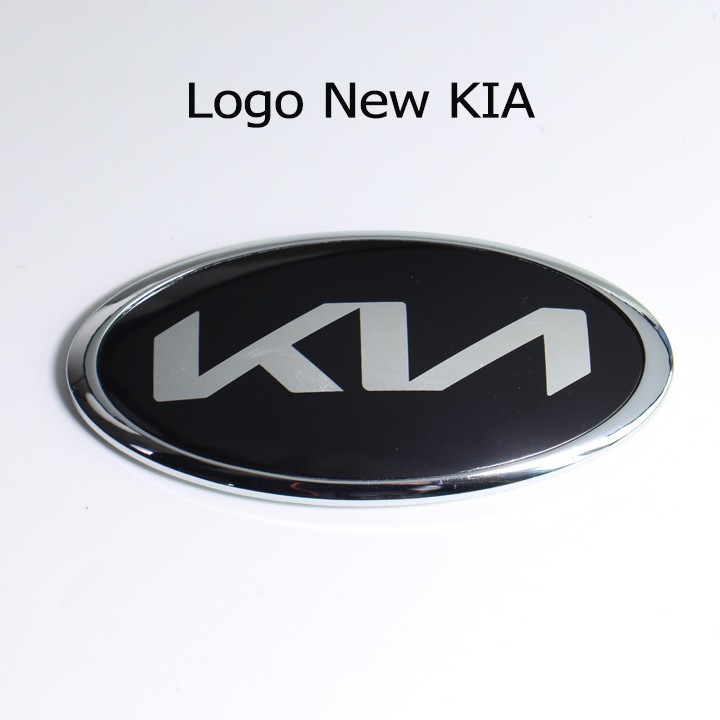 Logo dán mẫu mới dòng xe KIA, Logo New KIA, Logo KIA viền crom, các kích thước khác nhau.
