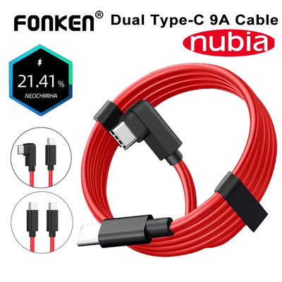 Cáp sạc nhanh Fonken 9A USB-C sang Type-C PD Sạc nhanh cho Nubia Red Magic 10 Pro 9S 8 Pro 7S Dây dữ liệu