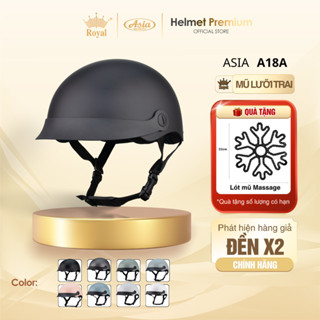 [Độc Quyền] Mũ Bảo Hiểm Lưỡi Trai Nửa Đầu Asia A18A Chính Hãng - 1/2 Nam Nữ, Bảo Hành 12 Tháng
