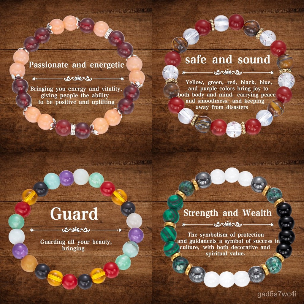 Vòng tay đá tự nhiên bán chạy, unisex, đá obsidian, đá mắt hổ, đá malachite, vòng tay đàn hồi