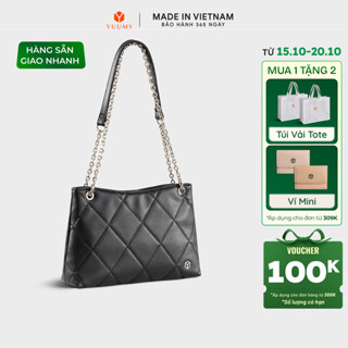 Túi Yuumy (Thời trang nữ chần bông quả trám size 28 - Túi đeo chéo da Seasand YN280)