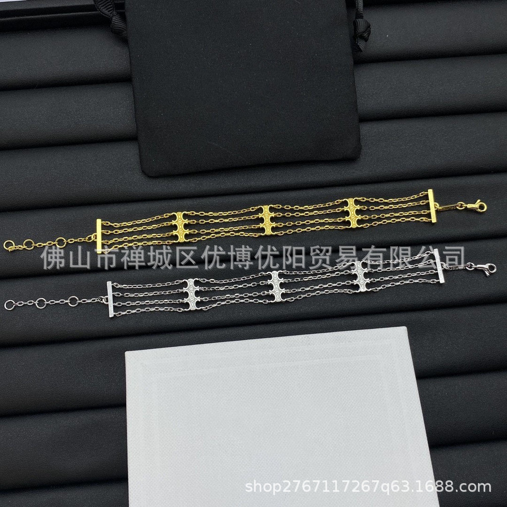 7A7O New vintage letter bracelet, colorful open brass bracelet for women