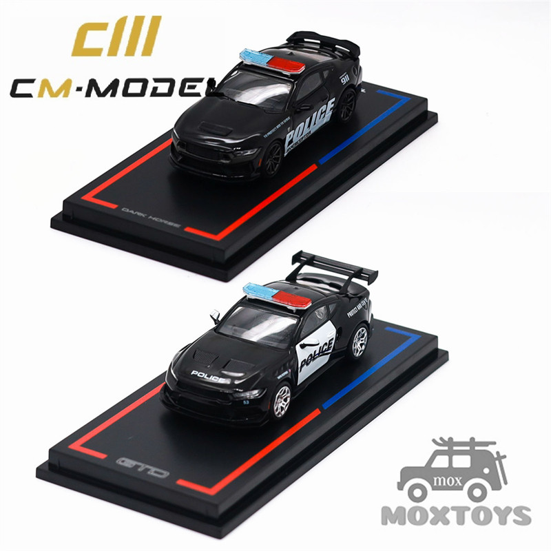CM MODEL 1: 64 xe cảnh sát màu đen Diecast Model Car