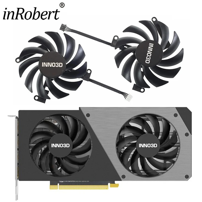 * Thay thế quạt card Video cho INNO3D GeForce RTX 4060 Ti TWIN X2 85MM CF-12915S RTX4060Ti Quạt làm 