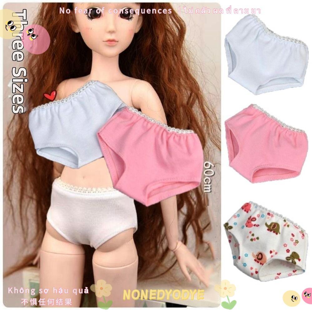 Đồ lót búp bê NONEDYODYE 60cm, Đồ lót Cotton ren dễ thương co giãn, Đồ chơi trẻ em 3 màu DIY Quần ló