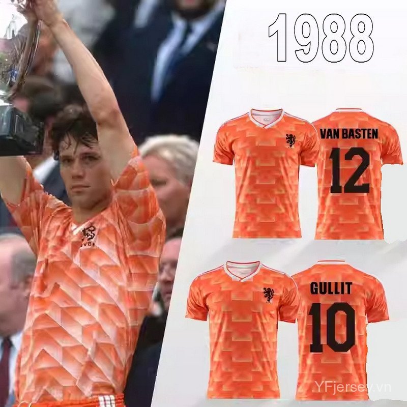 Áo bóng đá cổ điển Hà Lan 1988 GULLIT VAN BASTEN Áo bóng đá sân nhà và sân khách