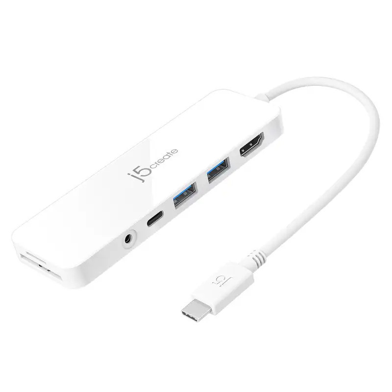 J5create USB-C® Hub đa cổng, Trắng, JCD373