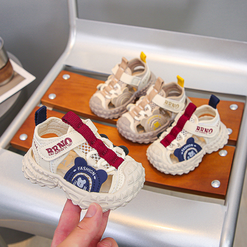 儿童夏季男童凉鞋女宝宝一岁包头婴儿软底学步机能凉鞋Children's Summer Boy's Sandals Female Baby One Year Old Baotoudxlnmatq123v