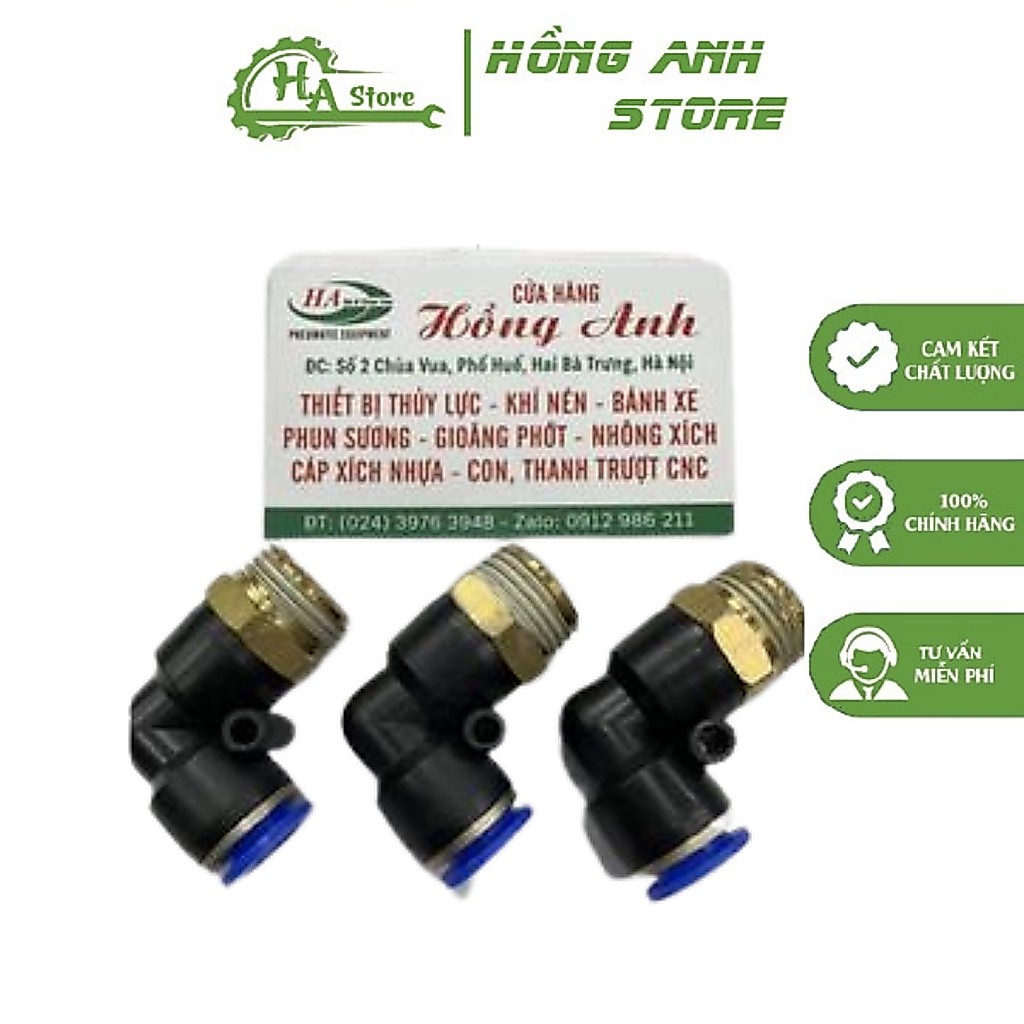 Cút Góc 12-1/2 (PL12-04) cút góc gắm nhanh có ren của AKS PL12-04