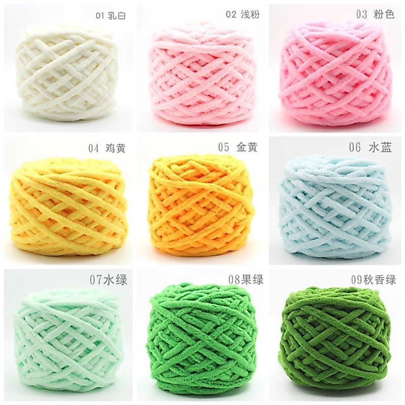(SẴN) Len nhung đũa 100g đủ màu