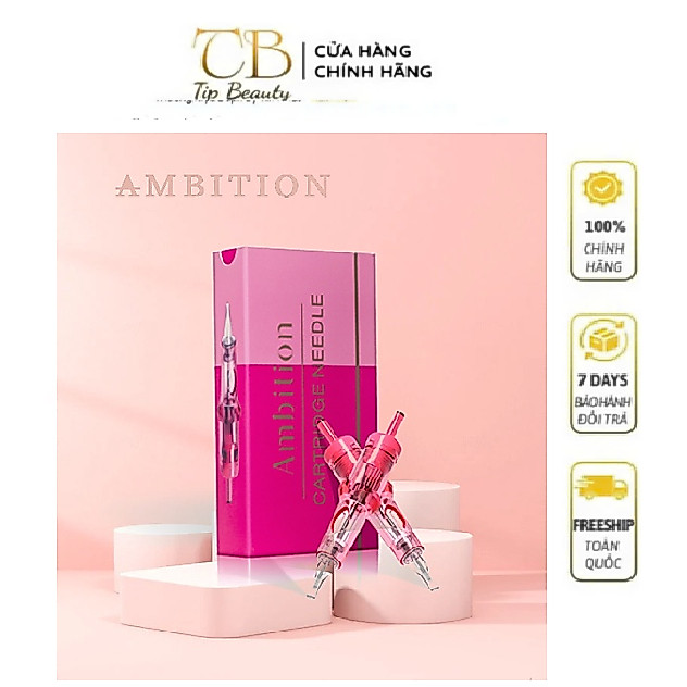 Kim hồng ambition gắn máy pen dùng trong phun xăm thẫm mỹ_Kim xăm Môi