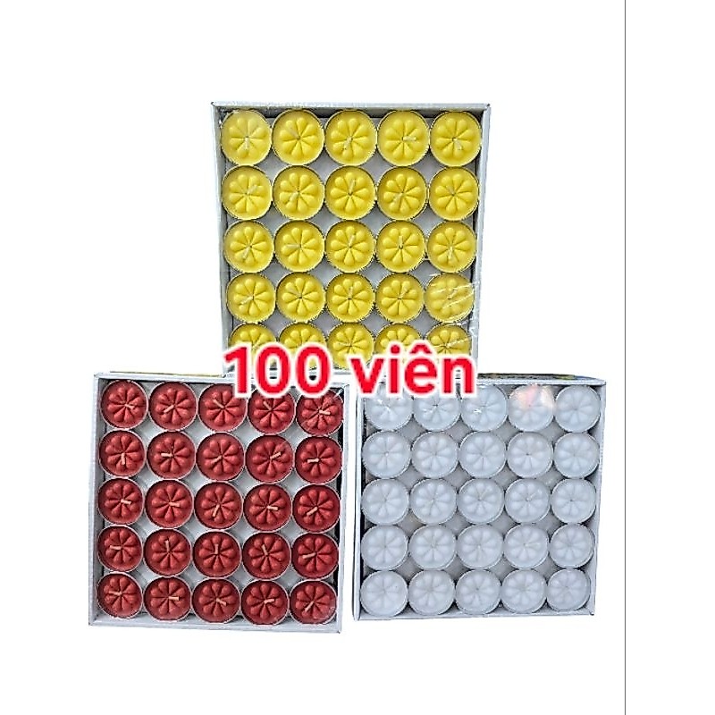 [ Loại 1]100 viên nến , 1 viên/2 giờ đốt , Đèn cầy , nến thơm Tea Light