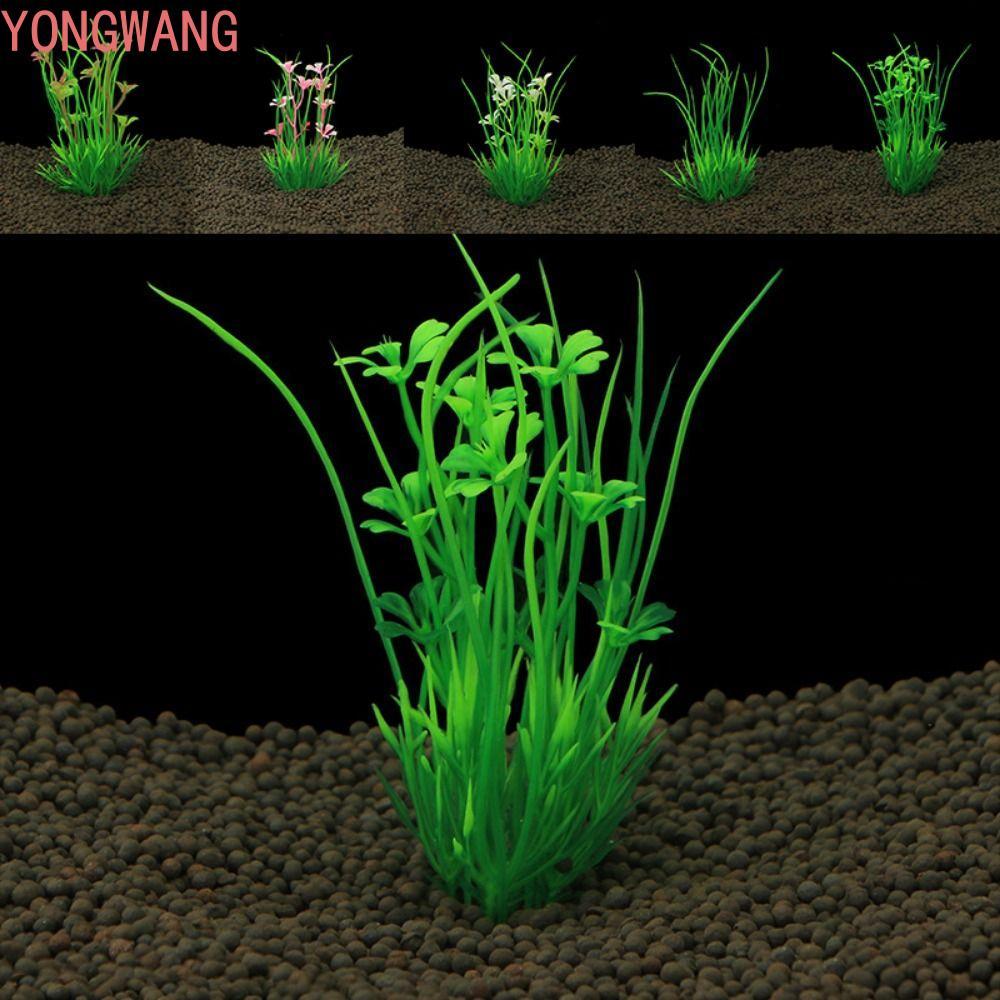 YONGWANG66ZX Cây thủy sinh nhân tạo, Mô phỏng Cây xanh thủy sinh màu xanh lá cây, Phụ kiện bể cá Nhự