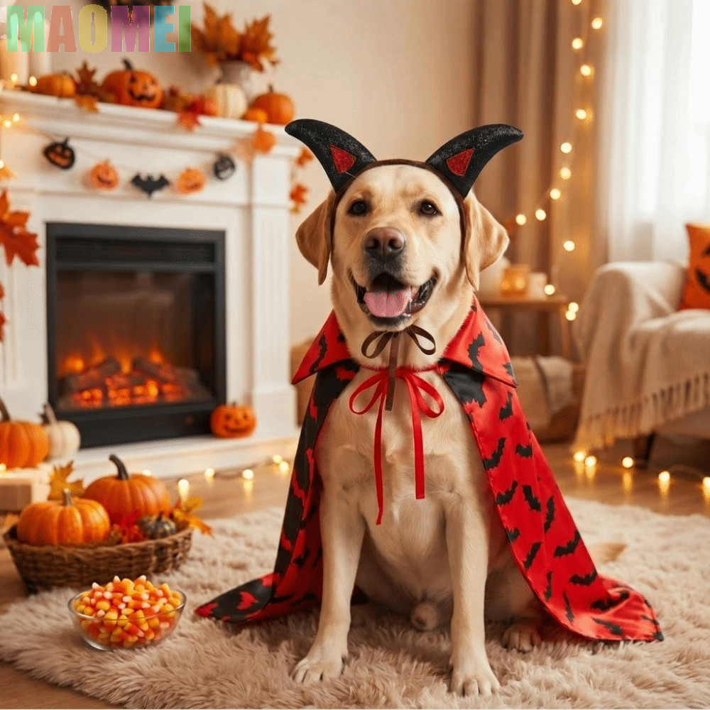 MAOMEI Cat Cosplay Cloak, Bộ áo choàng dơi chó phù hợp có thể điều chỉnh thoáng khí, vẻ mát mẻ thoải