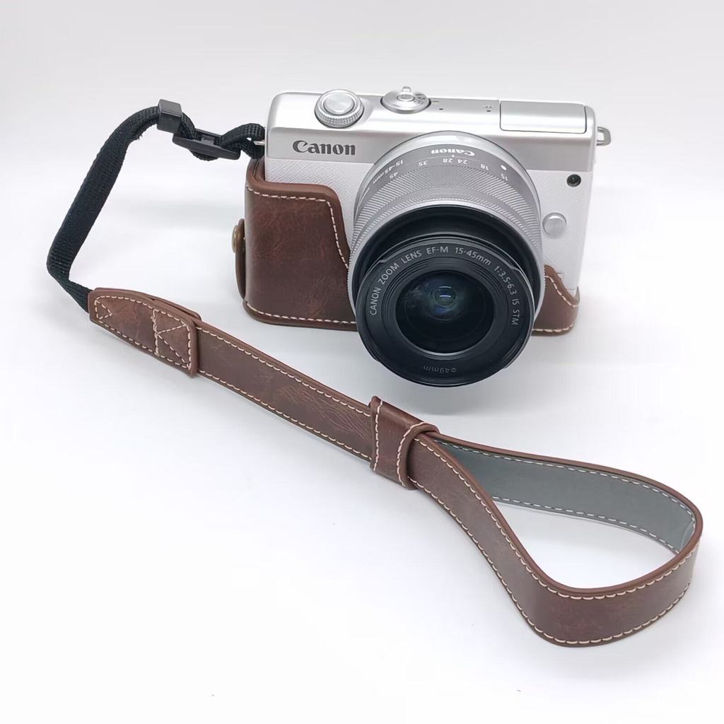 Thích hợp cho Túi đựng máy ảnh Canon EOS M10 m100 Micro Đơn Dầu Da Đế m200 Da M200 Vỏ bọc khung gầm 