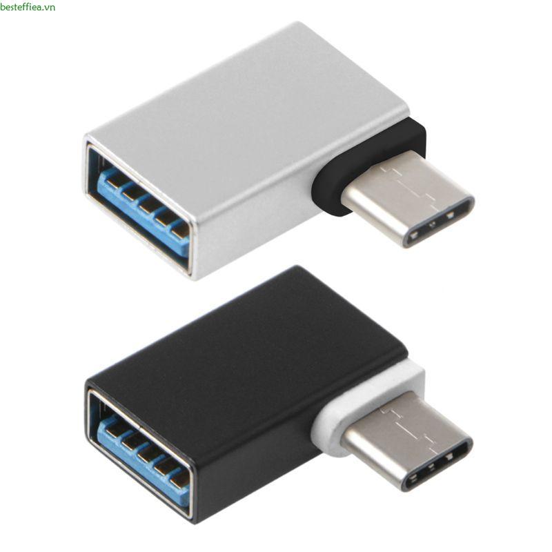 90 Degree Type C To USB 3.0 Female Data OTG Converter For  Android Phone
