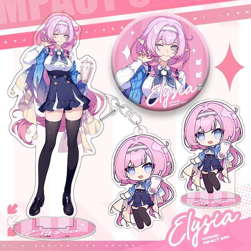 Mô hình ELYSIA KIANA HONKAI IMPACT 3 standee tượng mica acrylic in hình game quà tặng trang trí