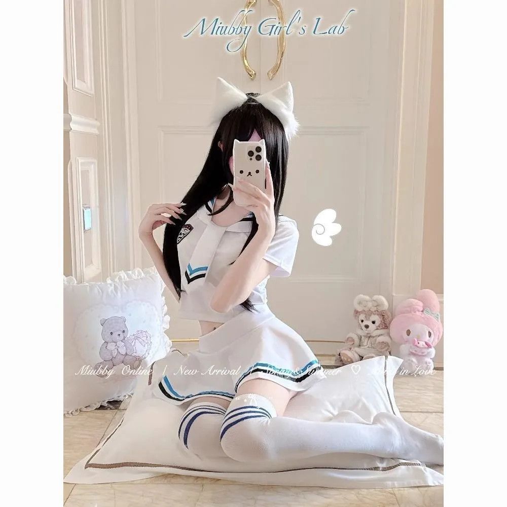 Sea Salt Girl ~ Nhật Bản Pure Desire Pure Soft Girl jk Đồng phục Preppy Style Girl Home Pyjama Set