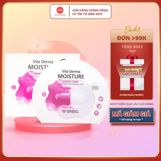  Hộp mặt nạ BNBG 10 miếng cấp ẩm đa tầng sáng hồng da bnbg Vita Derma Moisture Cream Mask 30ml miếng 