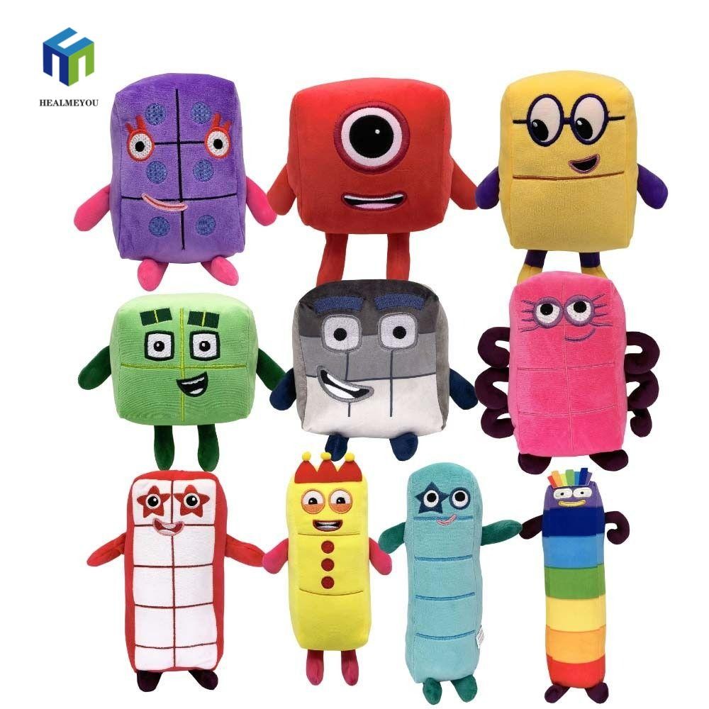 Healmeyou Numberblocks Đồ chơi sang trọng Sofa Trang trí Đồ chơi mềm Đồ chơi giáo dục Phim truyền hì