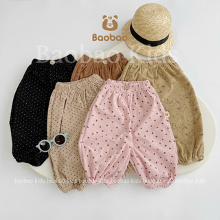 [BAOBAO- HÀNG SẴN] - QUẦN BOOM NHUNG TĂM HOẠ TIẾT XINH XẮN CHO BÉ GÁI - MZ1215