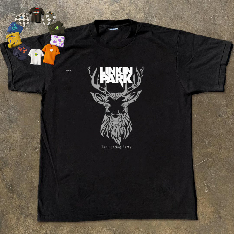 Áo thun Linkin Park Linkin Park Rock Band, Áo thun ngắn tay Cotton rộng rãi