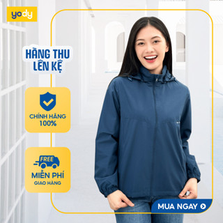  [SALE OFF] Áo khoác gió nam nữ 3C Plus YODY cao cấp cản bụi chống thấm nước có mũ tháo rời AKN5040 + AKM5037
