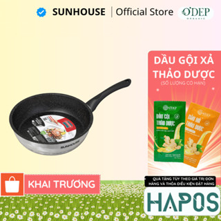  Chảo inox chống dính bếp từ 5 đáy SUNHOUSE IN16M4-IN28M4 16 20 24 26 28 CM Siêu Dày  Không kén bếp  - HAPOS HEL 