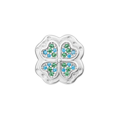 Hạt charm Bạc DIY PNJSilver hình cỏ bốn lá ZTZTW060054