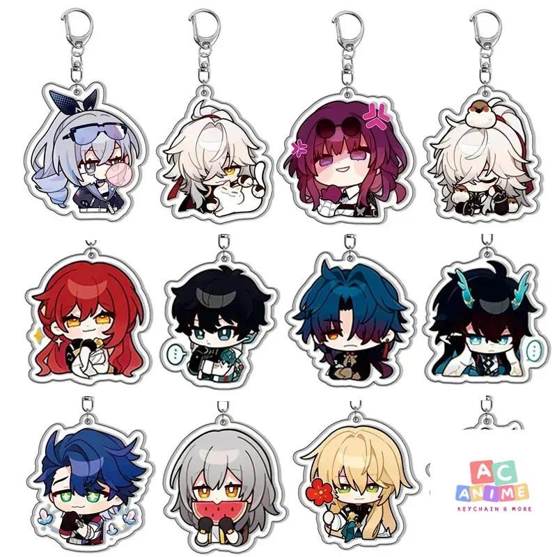 Game Honkai: Star Rail Keychain Jingliu HuoHuo Guinaifen Topaz Figures Key Chain Cartoon Pendant Acc