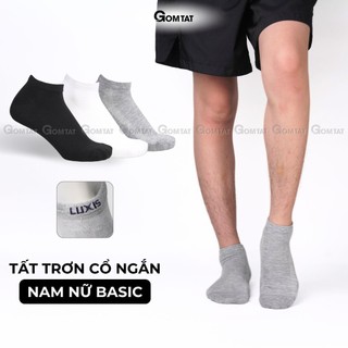   FLASHSALE  Tất cổ ngắn nam nữ GOMTAT vớ cổ thấp ngang mắt cá chất cotton thoáng mát - LD-S01-TRON-1DOI 