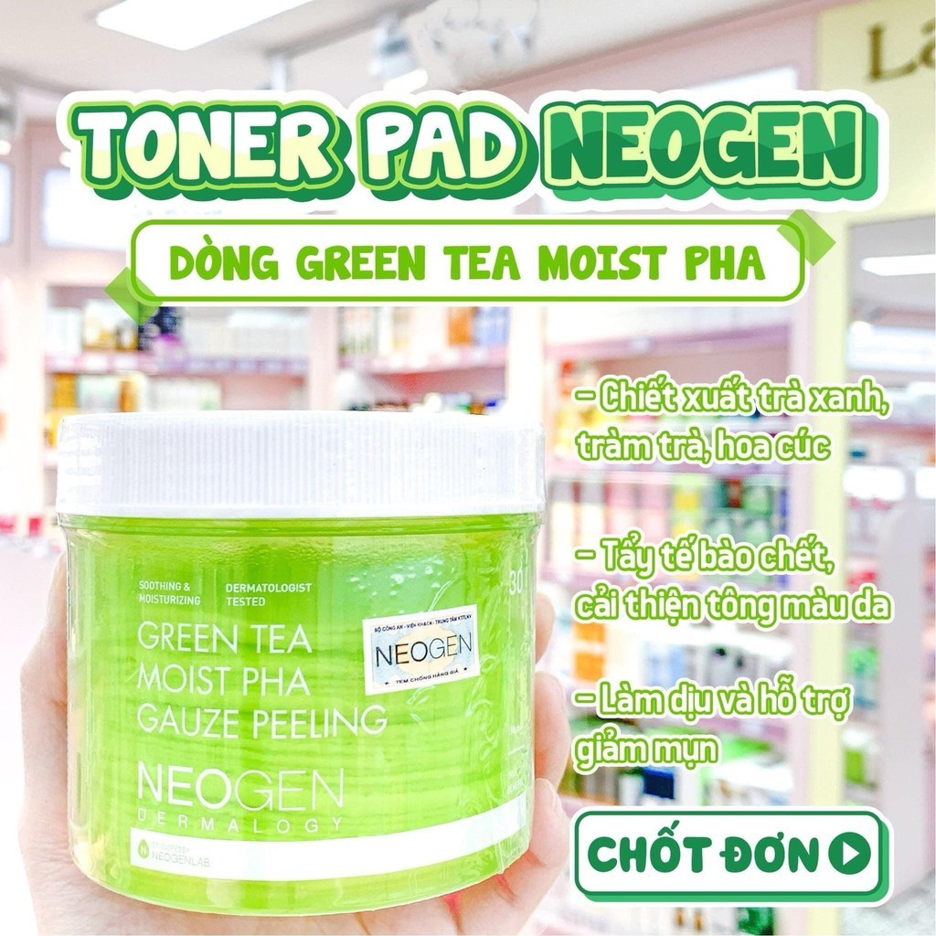 Ảnh 5 của Toner Pad Neogen Dermalogy Tẩy da chết, dưỡng ẩm, phục hồi, thu nhỏ lỗ chân lông