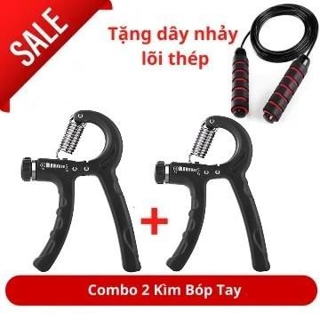 [MALL] TẶNG dây nhảy - Combo 2 kìm tập bóp cơ tay không đếm số