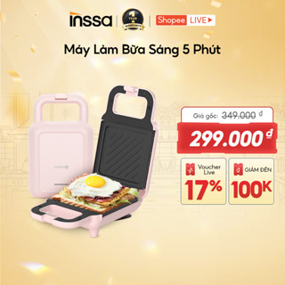 [Mã INSSASSP1 giảm 8% đơn 300K] Inssa Máy Nướng Bánh Mì Sandwich Bữa Sáng Tiện Lợi SMZJ001 - Bảo Hành 1 Năm