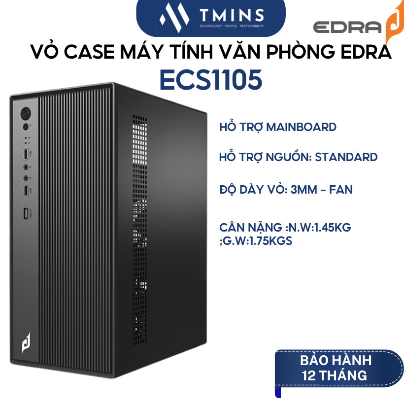 Vỏ Case máy tính văn phòng EDRA ECS1105 - Hàng chính hãng