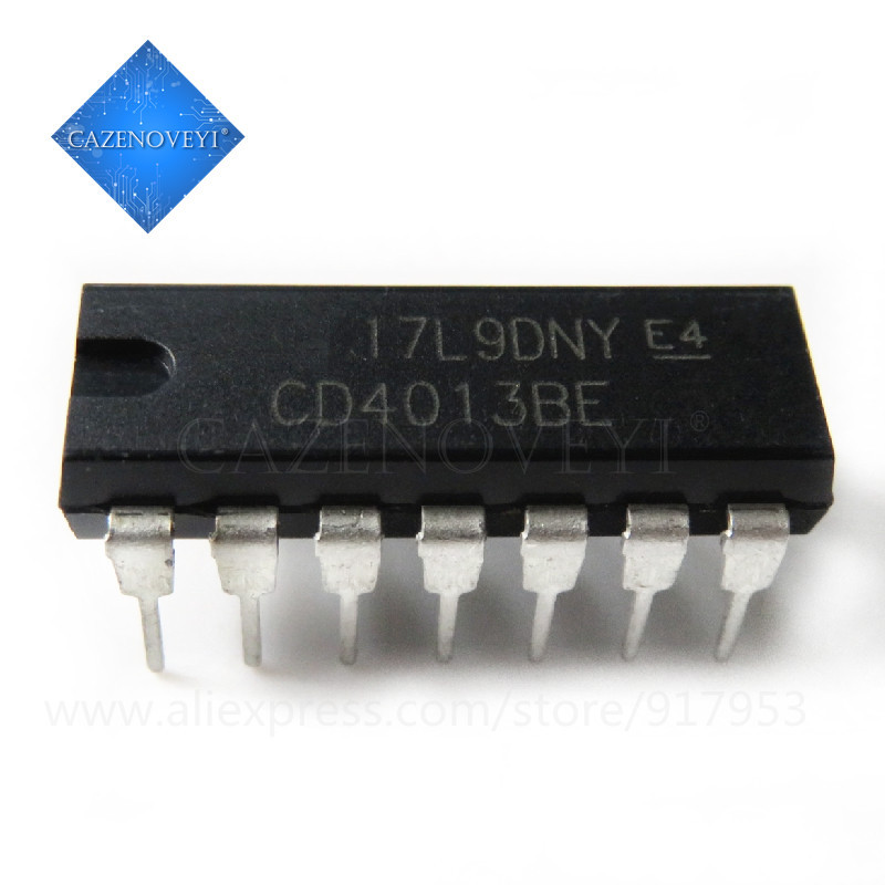 10 Mảnh CD4013BE CD4013BP DIP14 CD4013 DIP chip IC mới và nguyên bản