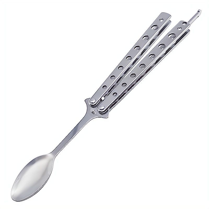 Butterfly flicks its wings remai#csgo Practice using a spoon and folding fork8cc Stainless steel for