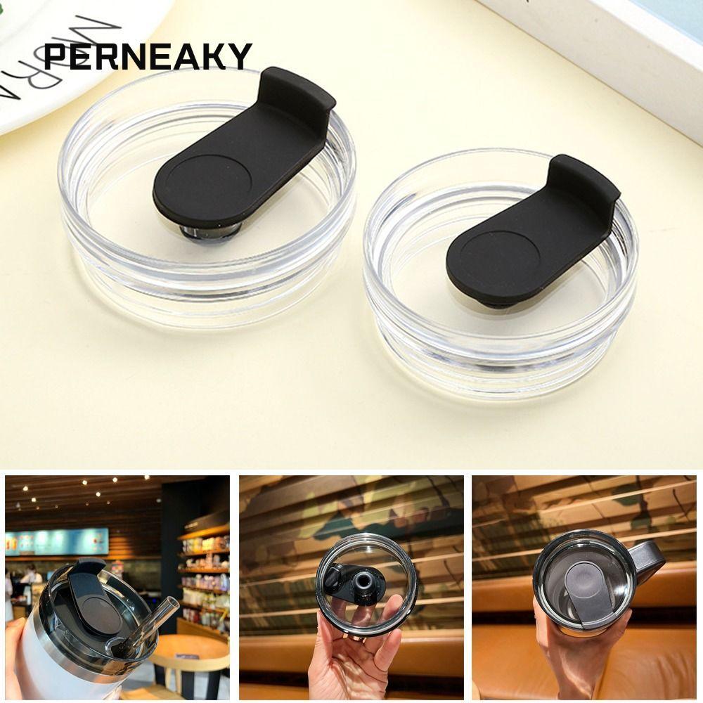Nắp cốc PENEAKY, Nắp chai nhựa chống tràn, Đen không có ống hút Đa năng 20oz / 30oz Nắp thay thế niê