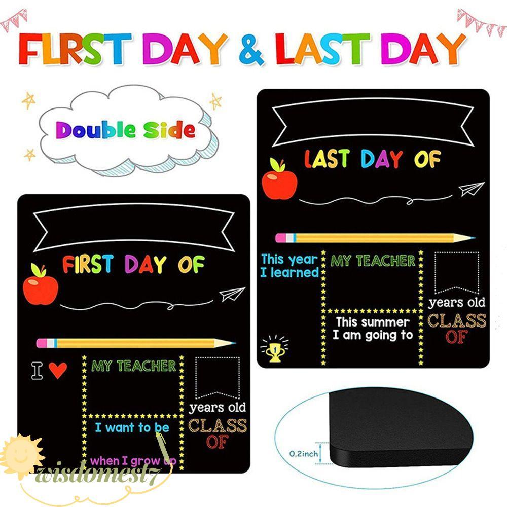 WISSDOM School Board Back to School Chalkboard 1st Day of School Sign Supplies cho mẫu giáo 10 "x12"