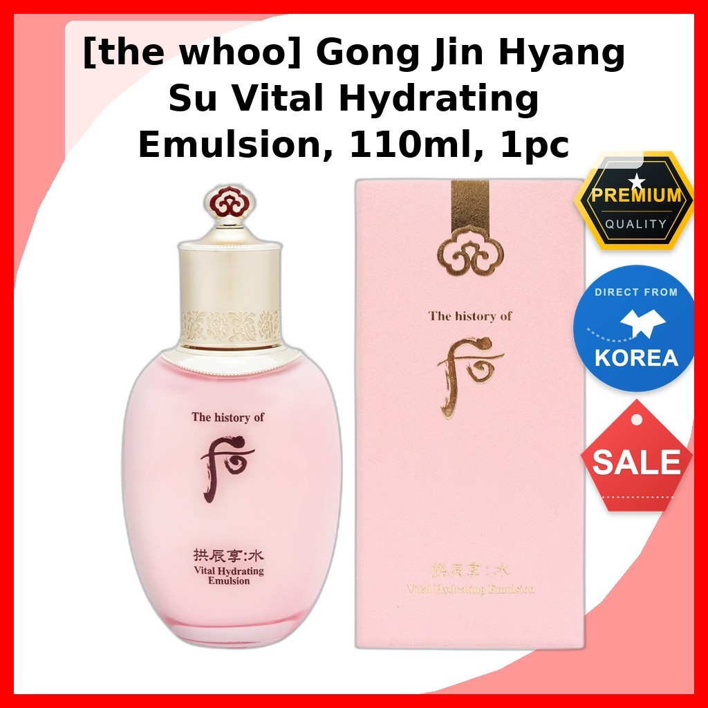 [the whoo] Gong Jin Hyang Su Vital Hydrating Emulsion, 110ml, 1pc / Hàn Quốc Emulsion / Moisture Loc