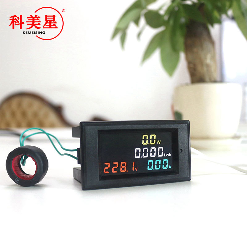 D69-2058 AC Màn hình kỹ thuật số Điện áp Dòng điện Hệ số tần số Số lượng Đồng hồ đo công suất Máy đo